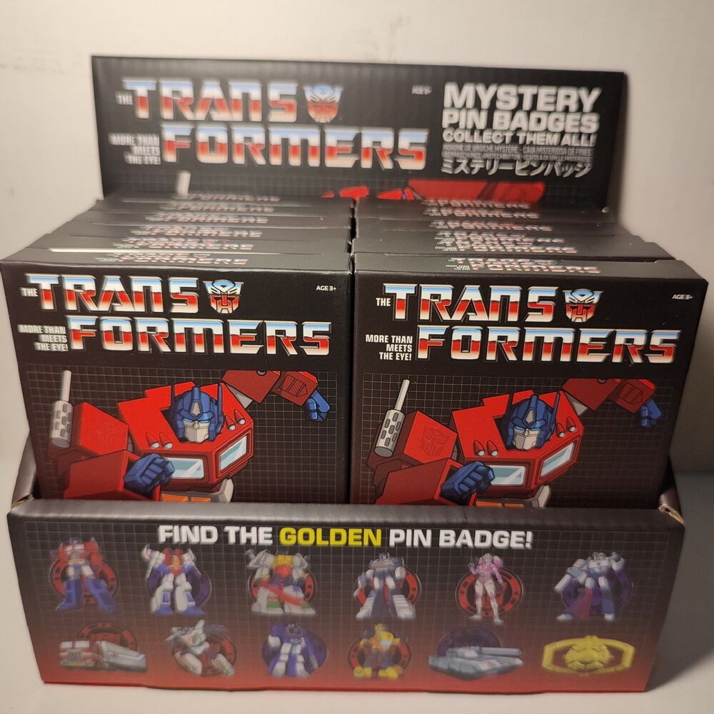 Transformers Mystery Pin Badge Case Official Hasbro Collectible Figures 12 Boxes